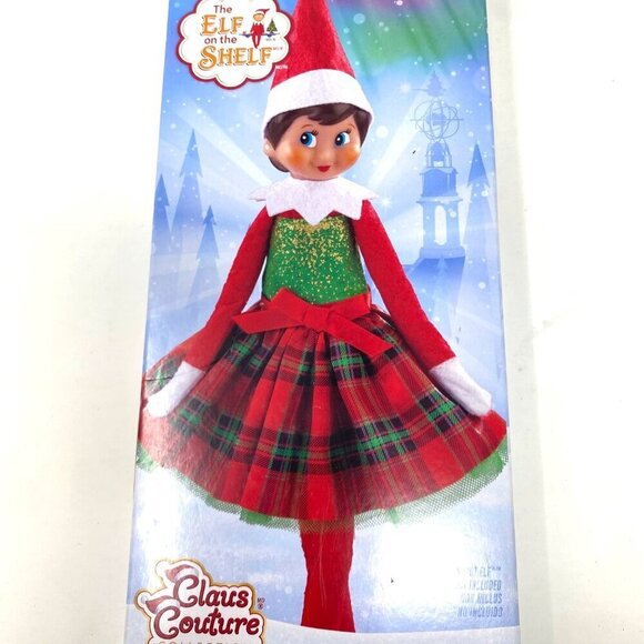 Elf on the Shelf Claus Couture Collection Gifts & Glamour Party Dress Tartan - Picture 8 of 9